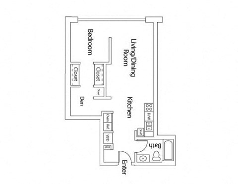1x1 E  at mResidences Portland Pearl District, Portland